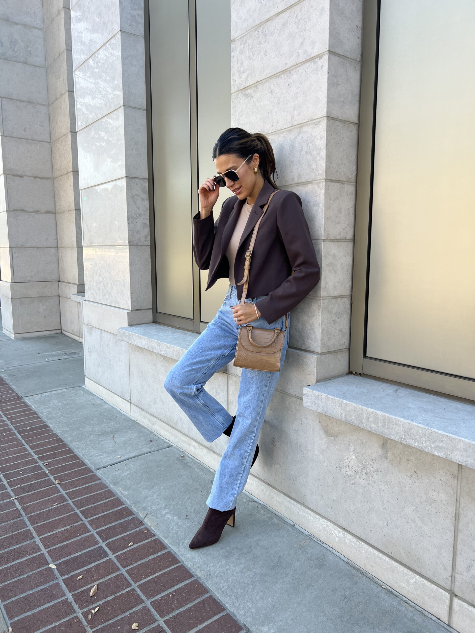 cropped java blazer